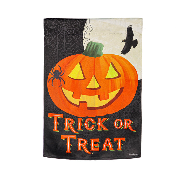Trick or Treat Jack-o-Lantern Garden Suede Flag