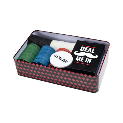 Professional Poker in a Tin Set