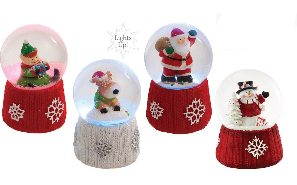 Cardigan Knit Collection LED Mini Water Snow Globe