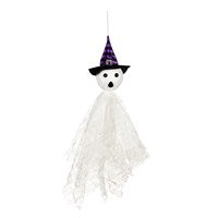 Hanging Ghost with Hat Decor