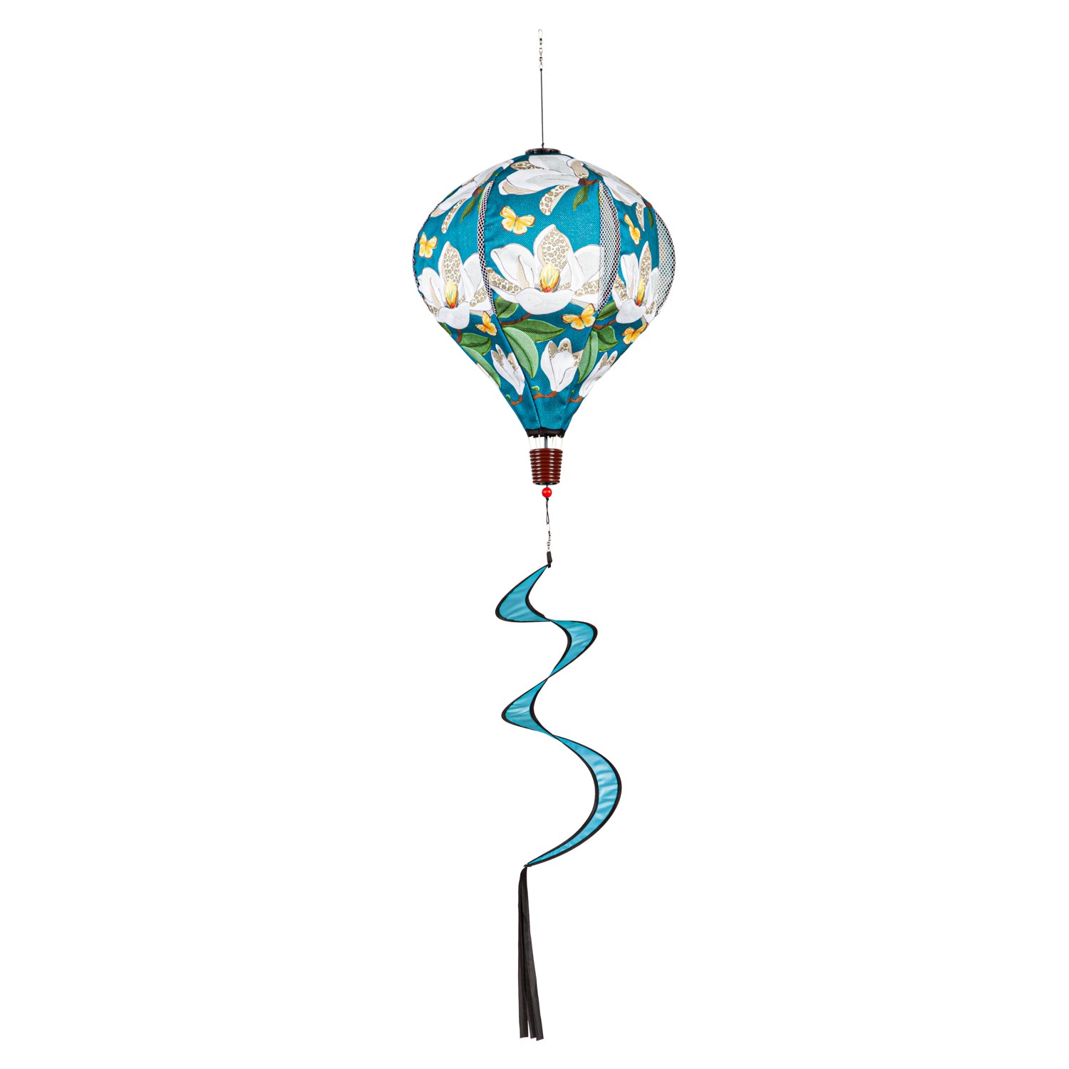 Leopard Magnolia Burlap Balloon Spinner