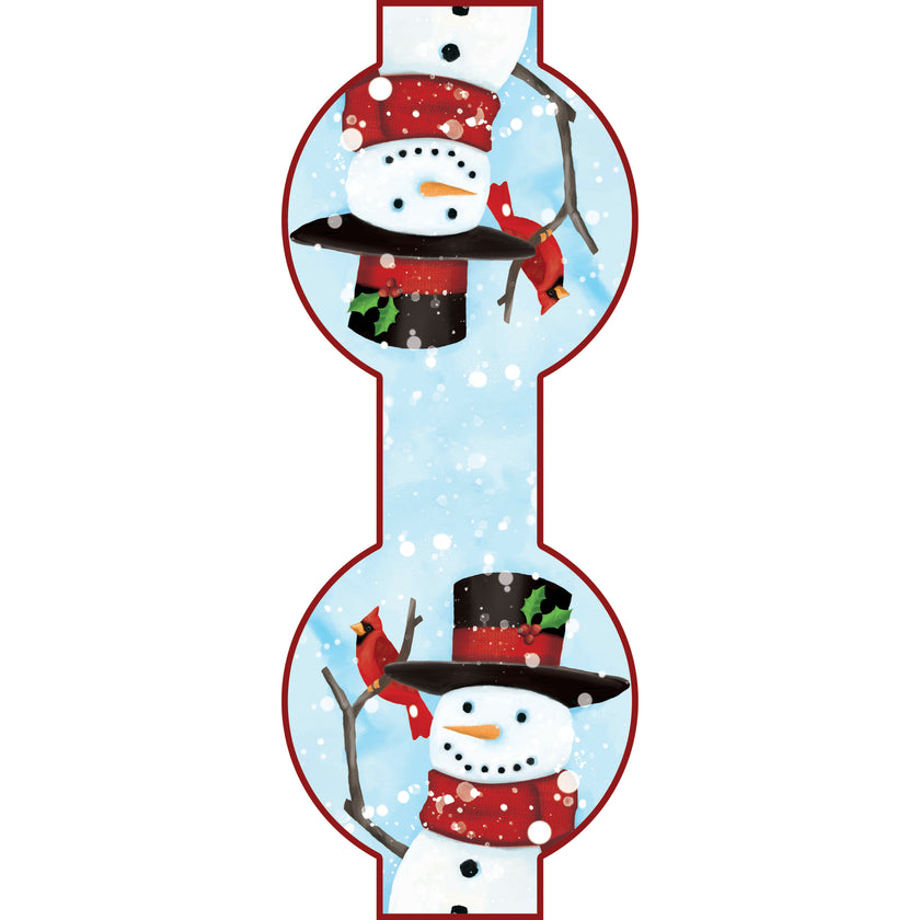 Snowman Mailbox Saddle with Magnetic Mailbox Door Decor Set
