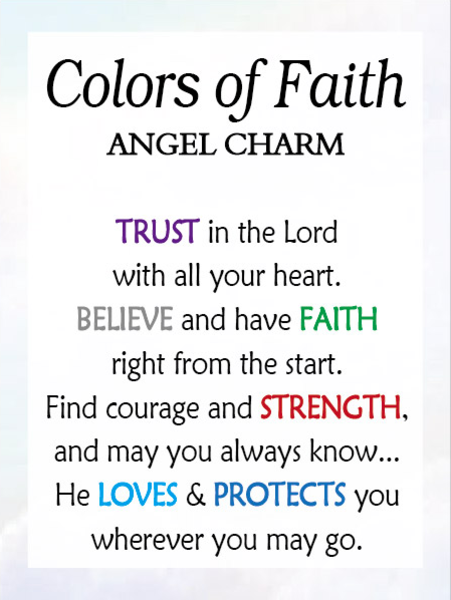 Colors of Faith Angel Charms