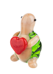 Miniature Glass Figurine with Hearts