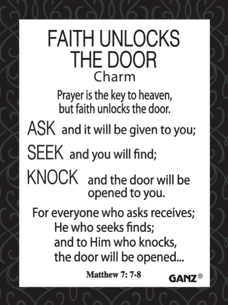 Faith Unlocks the Door Charm