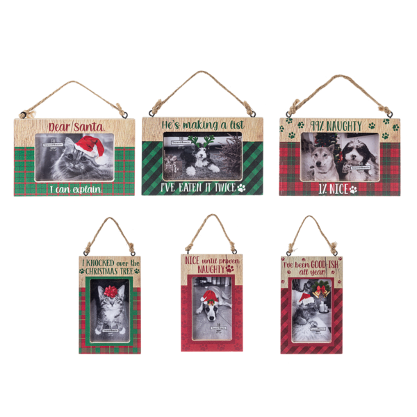 Feliz Naughty Pets - Photo Frame Ornament