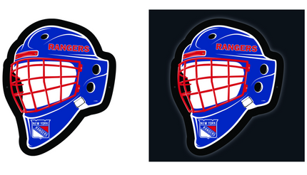 New York Rangers Goalie Helmet LED Wall Decor