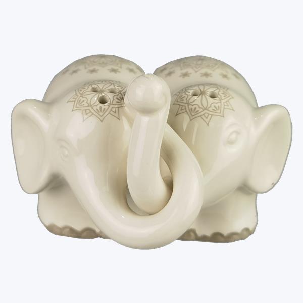 Ceramic Elephant Salt and Pepper Set, 2 PCS/SET