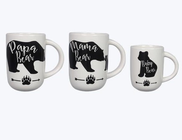 Ceramic Bear Mugs-Mama Bear, Papa Bear, or Baby Bear