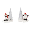 Santa and Tree or Snowman and Tree LED Ceramic Tabletop Décor