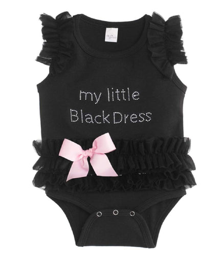 Ganz My Little Black Dress Cotton Knit Onesie