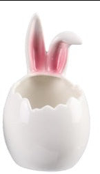 Ceramic Rabbit Ear/Egg Candy Dish, Planter