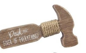 Wood Hammer Shaped Father's Day Table Decor