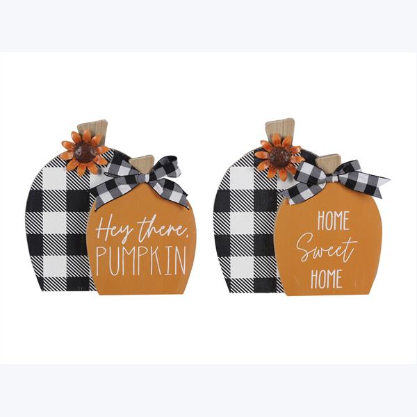 Wood Pumpkin Table Decor