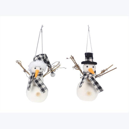 Wool and Felt Snowman Ornaments