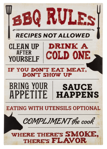 BBQ Rules Sign