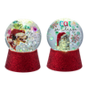 LED Light Up Dog & Cat Mini Shimmers Snow Globes