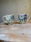 Stoneware Mug with floral design