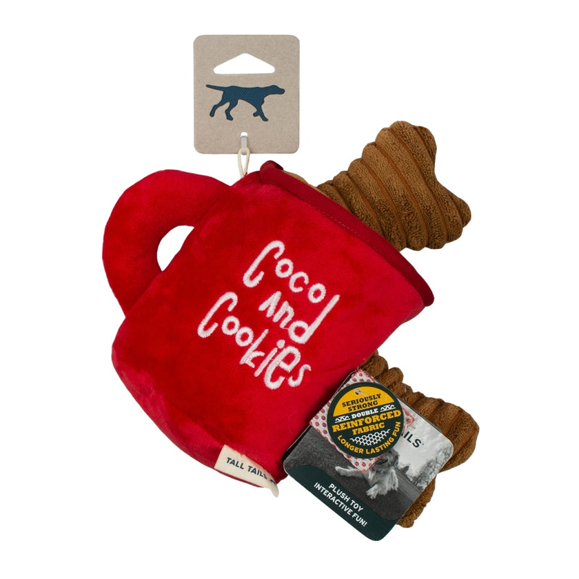 Plush Mug of Coco and Cookies Dog Toy