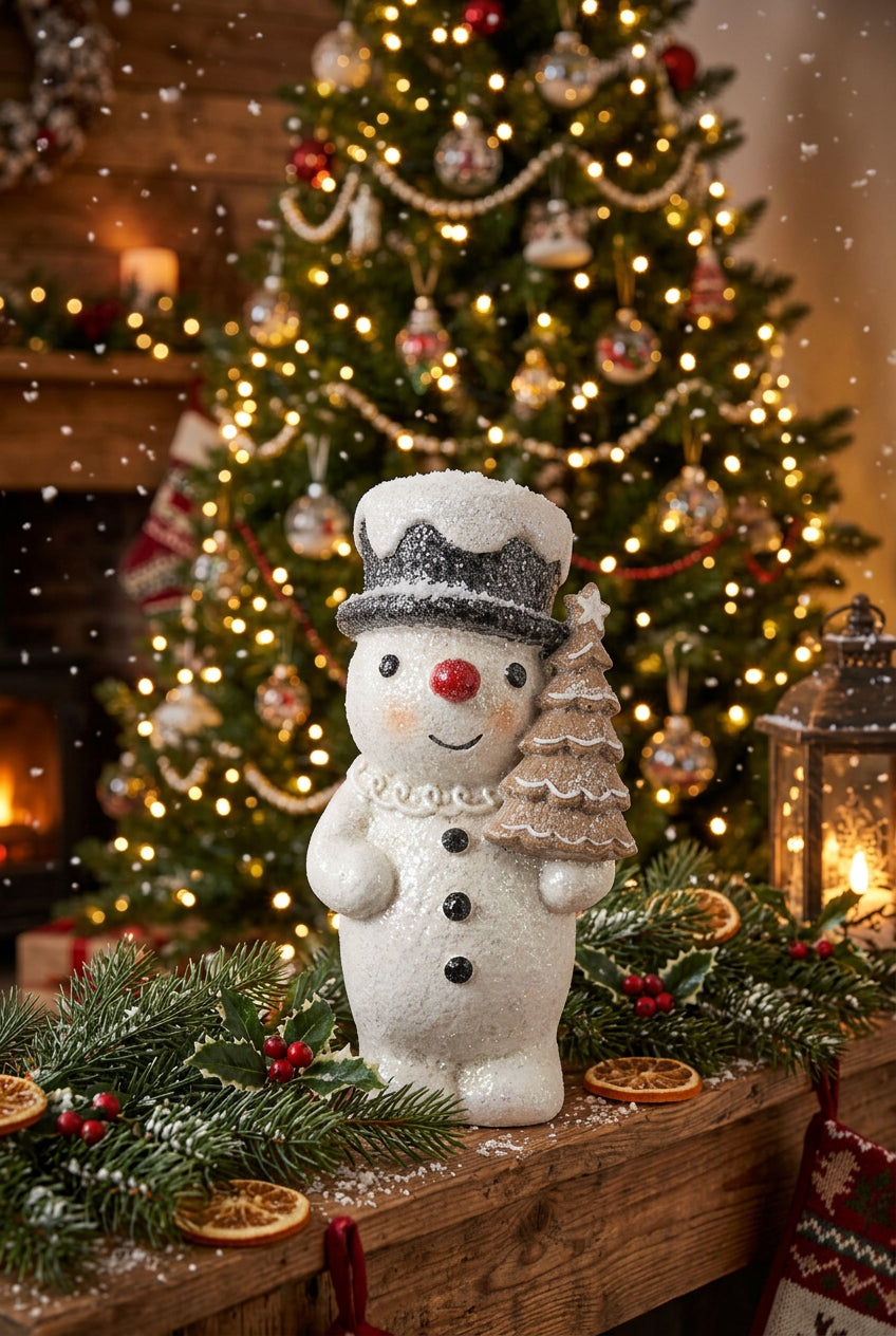 Sparkling Snowman Figurine