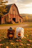 Furry Fall Highland Cow Figurines