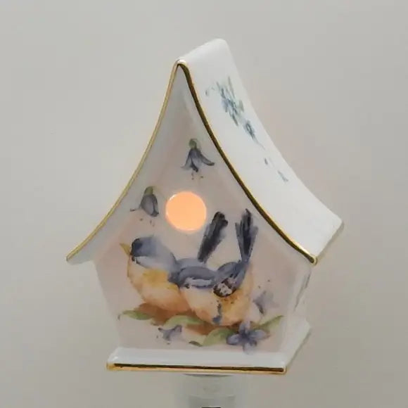 Porcelain Birdhouse Night Light