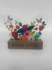Glass Butterflies and wood talk blocks