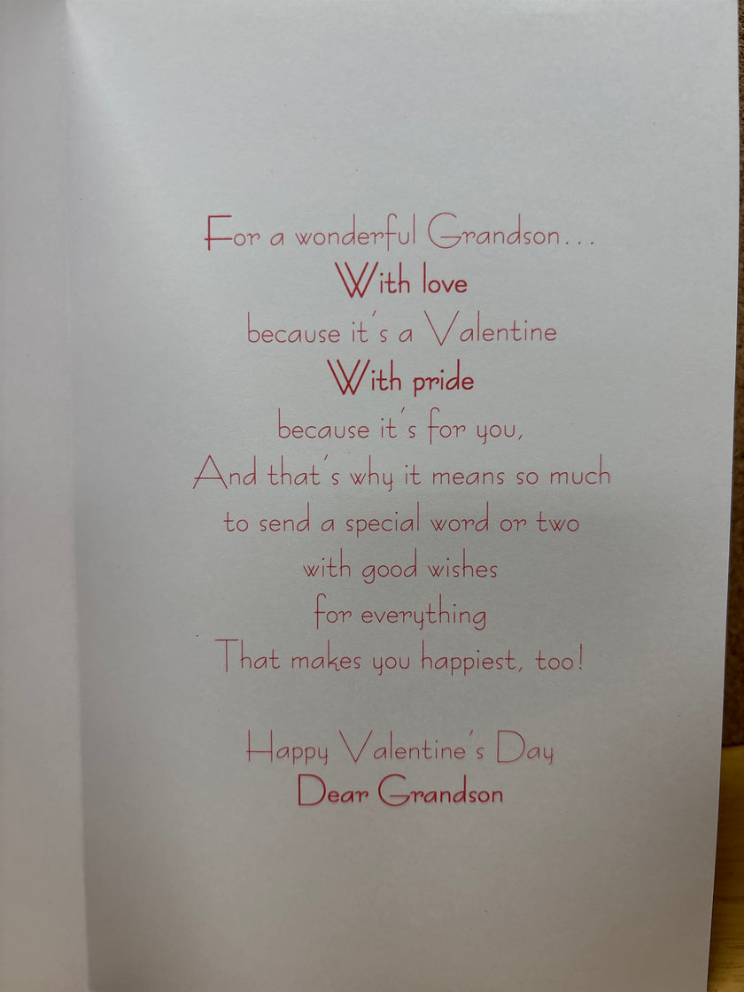Valentine's card for Grandson
