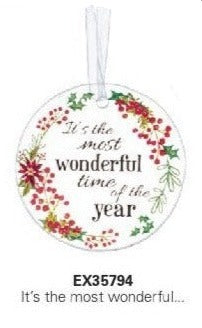 Christmas Blessings Glass Ornaments