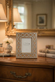 Wooden Picture Frame with Metal Inlay