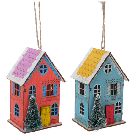 Wooden house ornament