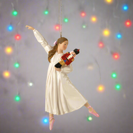 Clara Holding Nutcracker Ornament