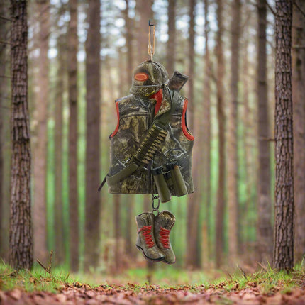 Hunting Vest Hat and Boots Ornament
