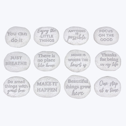 Resin rocks with motivational messages
