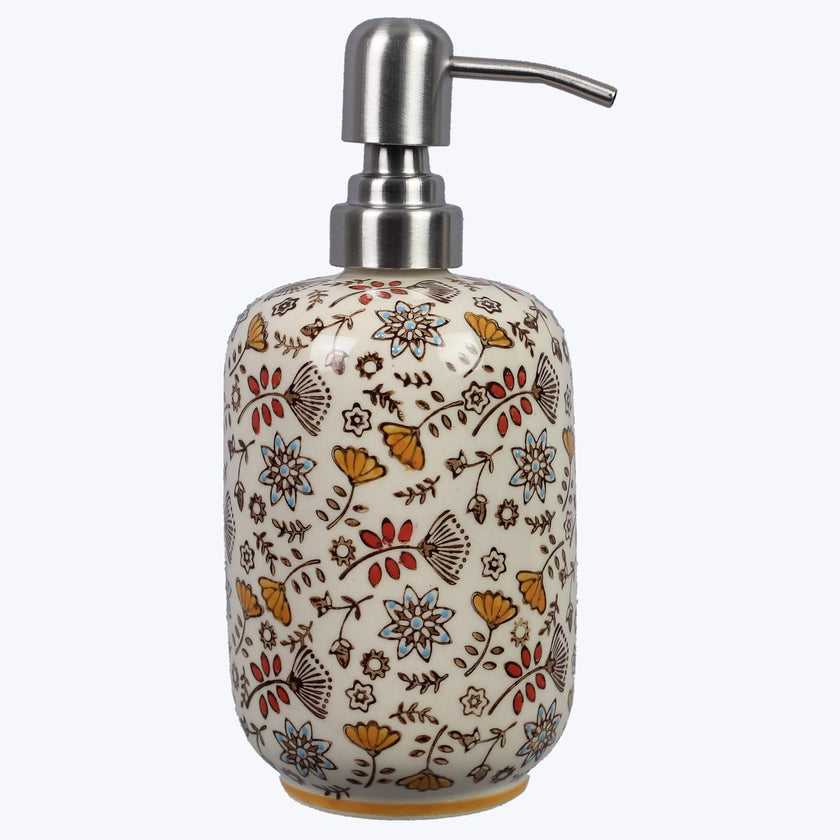 Stoneware Hand Stamped Lotion/Soap Pump