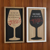 Wood Framed Wall Sign with Wine Glass 3D Lift