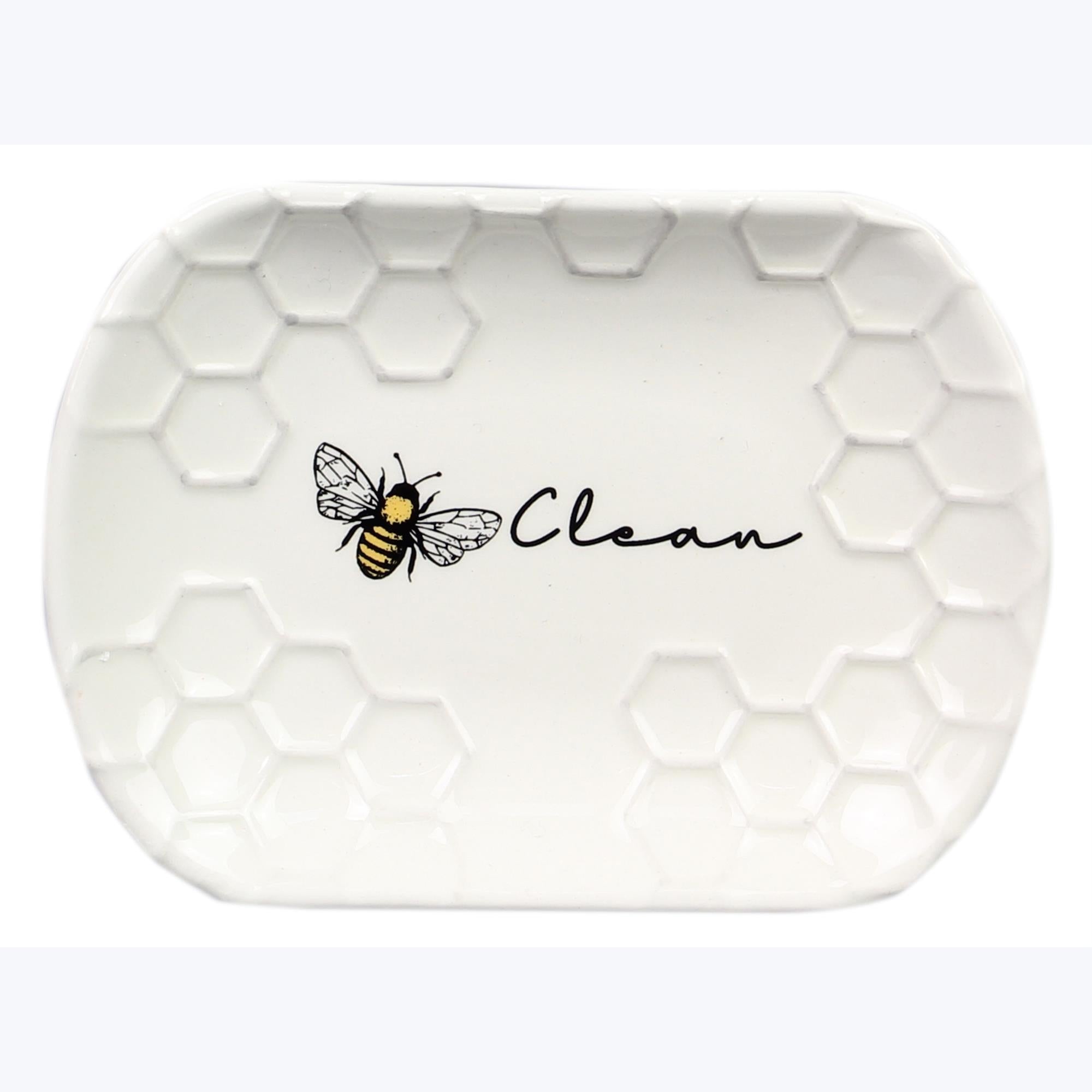 Ceramic Honeybee trinket dish