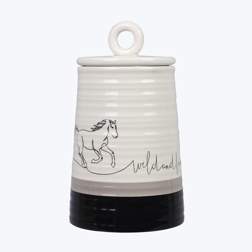 Ceramic Horse Treat Jar