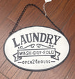 Metal Laundry room sign