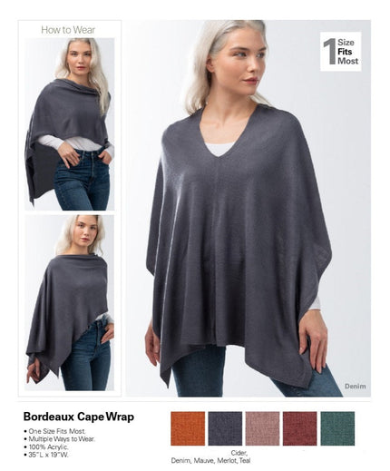 Bordeaux Fall Cape Wrap