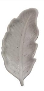 Stoneware Feather Shaped Trinket Dish