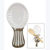 Ceramic Inspirational Home Spoon Rest w/ Wood Spoo