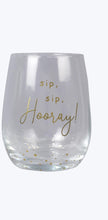 Sip Sip Hooray stemless wine glass