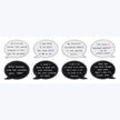 Wooden comical thought bubble plaques