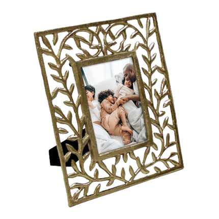 Gold metal leaf design 4x6 frame