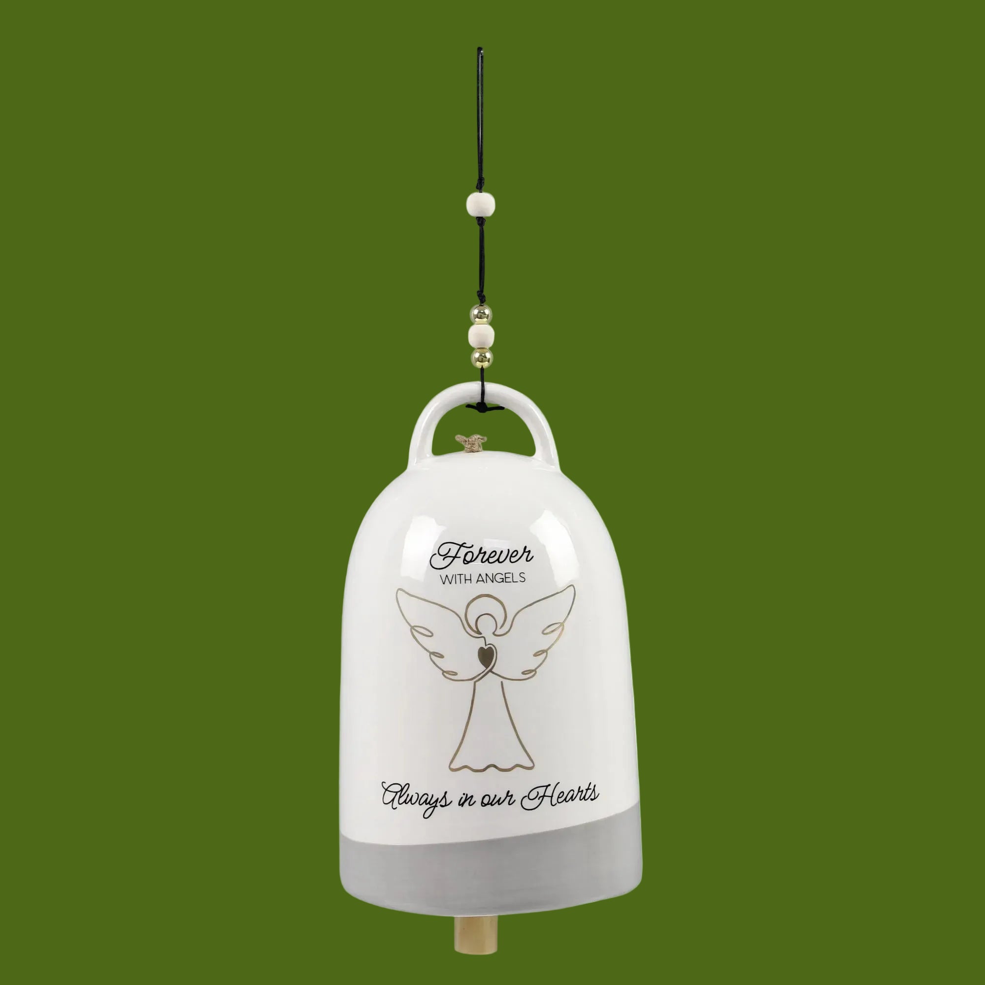 Ceramic Memorial Angel Bell Chime