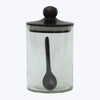 Glass Canister with Wood Lid and Spoon