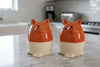 Ceramic Fox Salt and Pepper Shakers