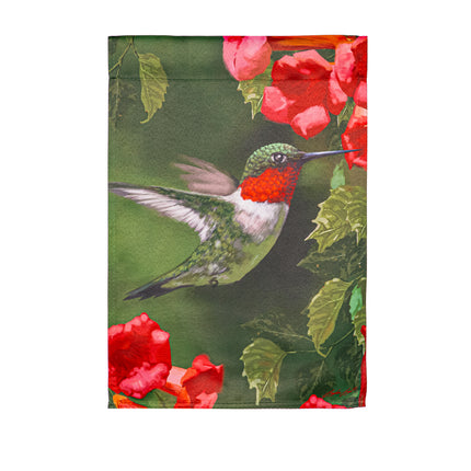 Hummingbird garden flag