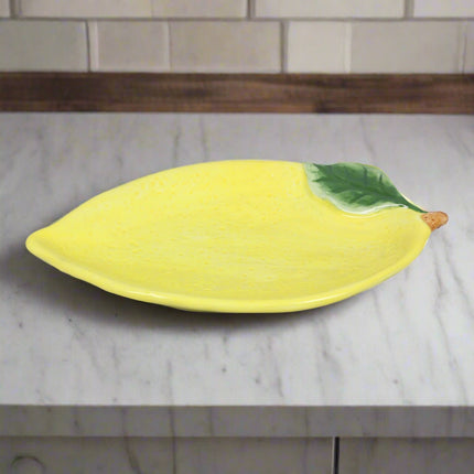 Ceramic Lemon Shaped Snack Plate